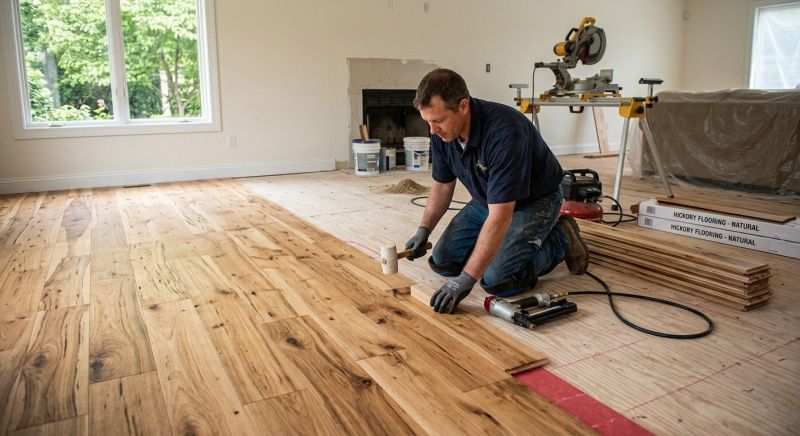 Hickory Floor Installation in Middlesex County, MA