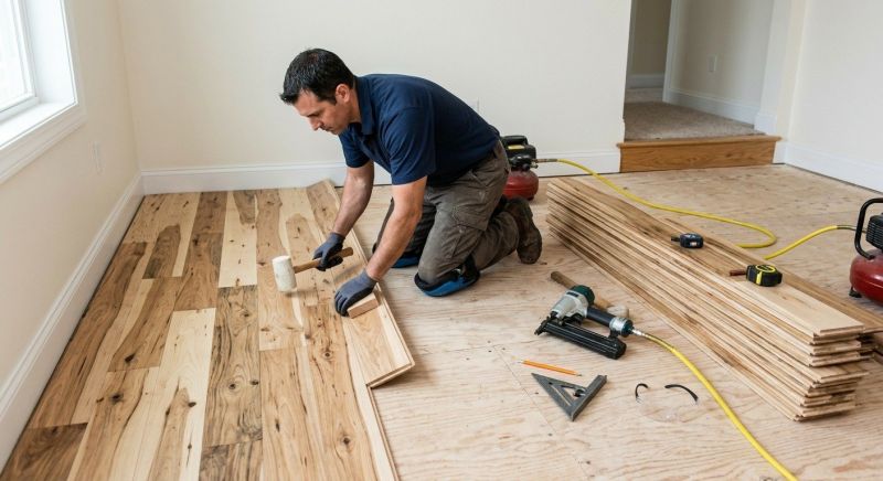 Hickory Floor Installation in Middlesex County, MA