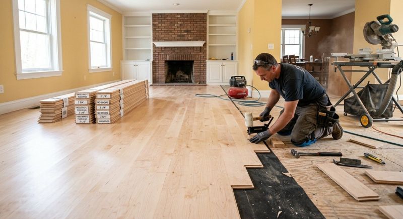 Maple Flooring Installation in Milton, MA
