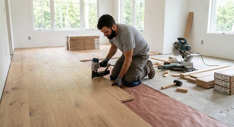 Oak Floor Installation in Boxford, MA