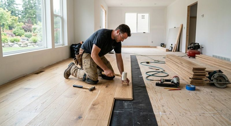 Oak Floor Installation in Brookline, MA