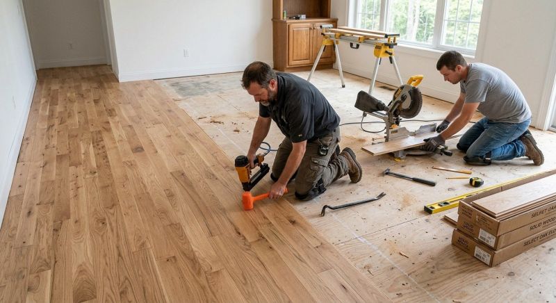 Oak Floor Installation in Danvers, MA