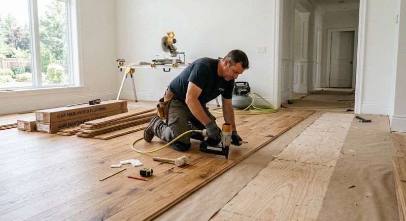 Oak Floor Installation in Lowell, MA