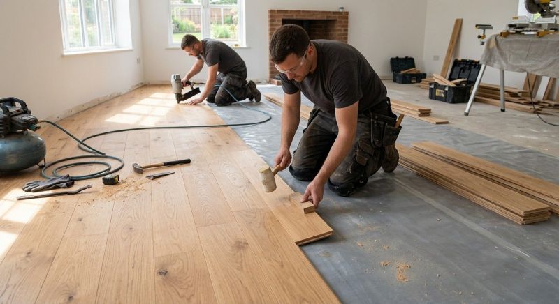 Oak Floor Installation in Sudbury, MA
