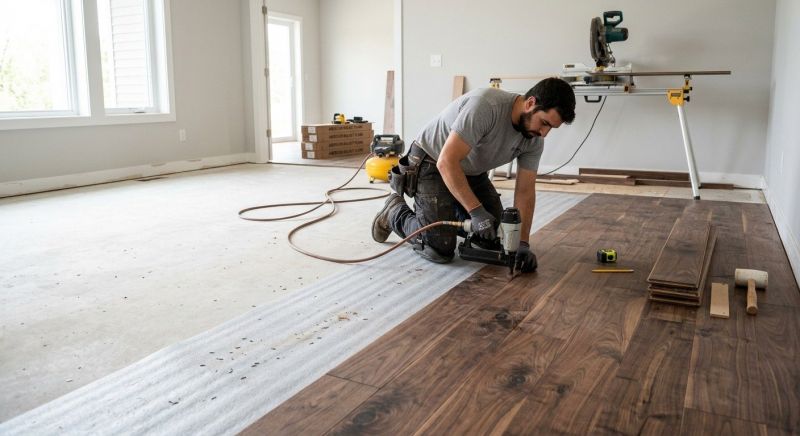 Walnut Flooring Installation in Middlesex County, MA
