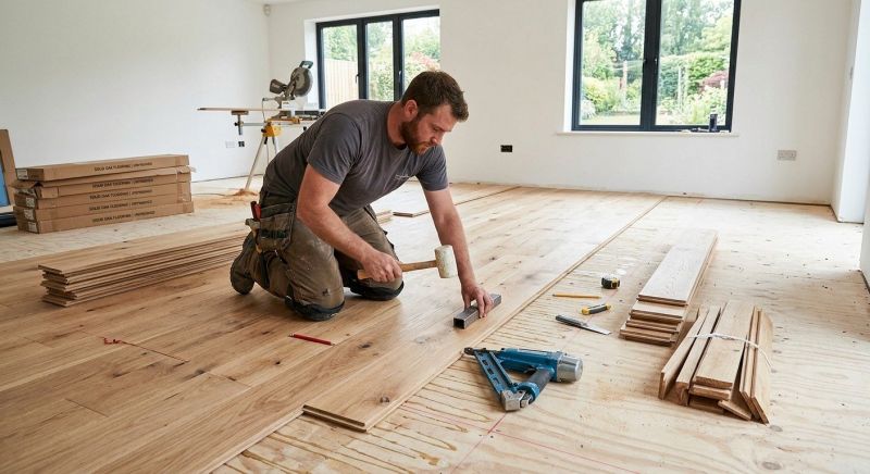 White Oak Floor Installation in Middlesex County, MA